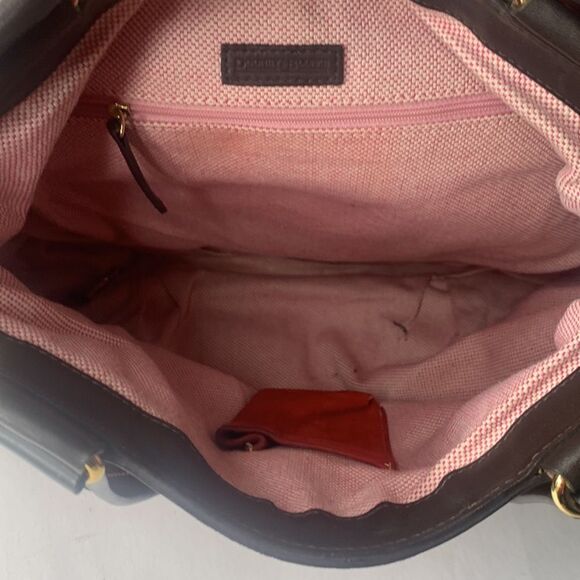 Dooney & Bourke red suede leather satchel bag - Picture 10 of 12